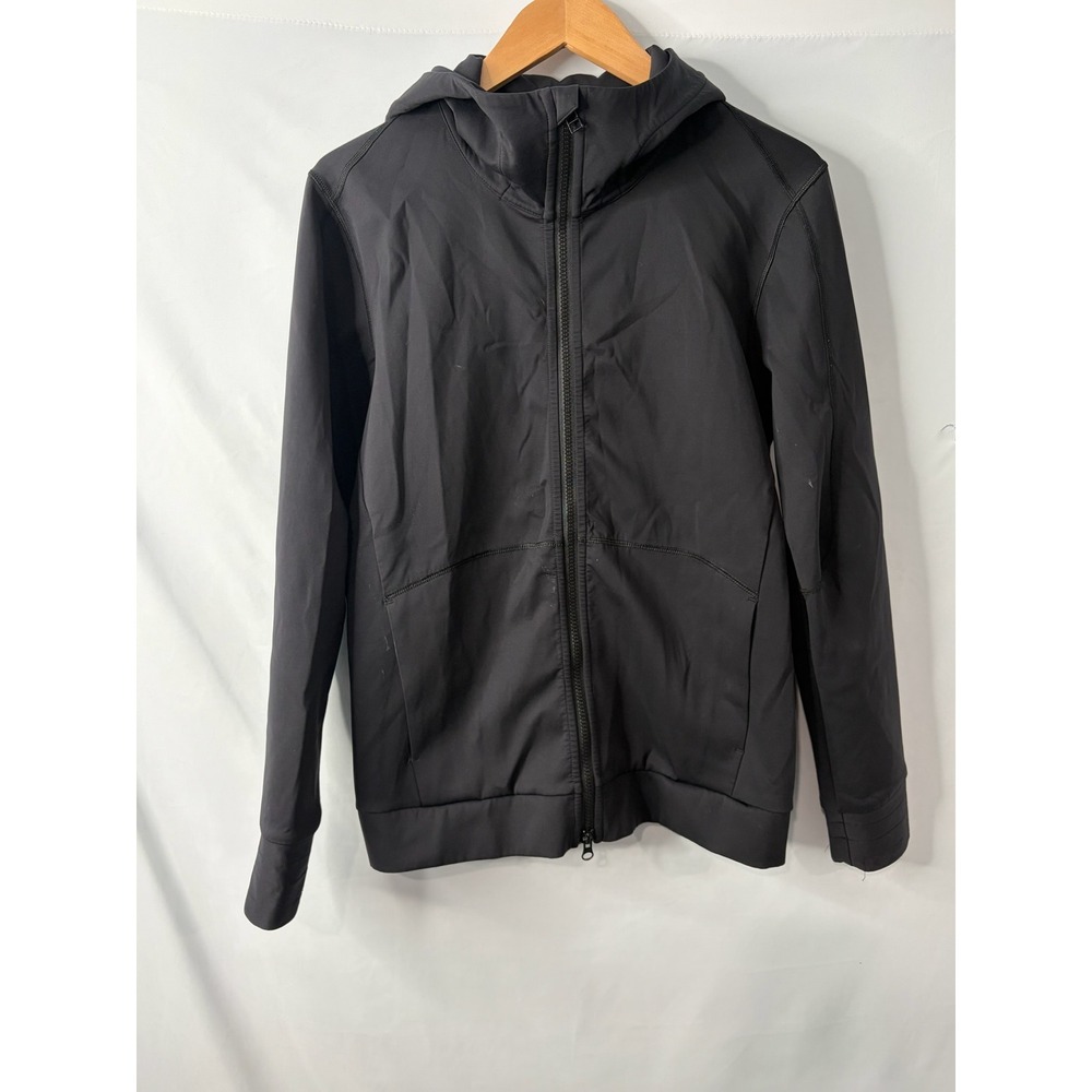 Lululemon Pace Breaker Jacket Mens M Black Hooded Full Zip Athletic Running Gym